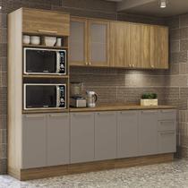 Armário de Cozinha Modulada Completa Reta 7 peças 2,70m 220 Botanic Kappesberg Armário de Cozinha Modulada Completa Reta 7 peças 2,70m 220 Botanic Kappesberg