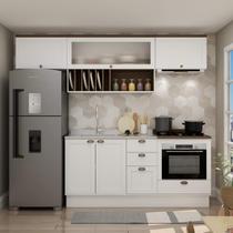 Armário de Cozinha Modulada Completa Reta 9 peças 2,70m 07 Iluminata Genialflex