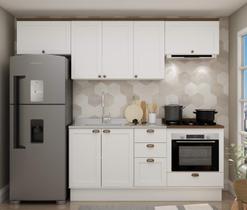 Armário de Cozinha Modulada Completa Reta 9 peças 2,70m 09 Iluminata Genialflex