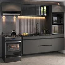 Armário de Cozinha Modulada Completa Suspensa 251,5cm Milano Multimóveis MP2405 Armário de Cozinha Modulada Completa Suspensa 251,5cm Milano Multimóveis MP2405