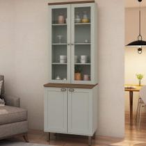 Armário de Cozinha Modulada Cristaleira 80cm 4 Portas 1533 Iluminata 100% MDF Genialflex Armário de Cozinha Modulada Cristaleira 80cm 4 Portas 1533 Iluminata 100% MDF Genialflex