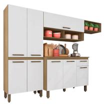 Armário De Cozinha Modulada Tieli 4 Peças Bor/branc - Móveis Arapongas - A Móveis Arapongas