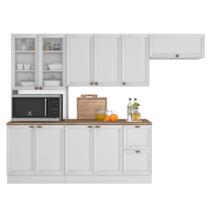 Armário de Cozinha Modulado 4 Peças Com Tampo CJ1 Duna P09 Branco - Mpozenato