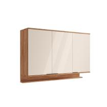 Armário de Cozinha Modulado Alpha 2501 c/ 3 Portas 120cm Freijo/Off White - Carraro