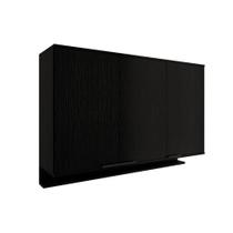 Armário de Cozinha Modulado Alpha 2501 c/ 3 Portas 120cm Preto - Carraro