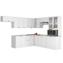 Armário de Cozinha Modulado de Canto 10 Peças Sem Tampo CJ4 Duna P09 Branco - Mpozenato