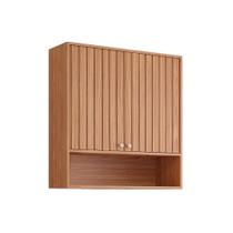 Armário de Cozinha Modulado Divina c/2 Portas Ripadas 80 cm Freijo - MGM