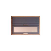 Armário de Cozinha Modulado Eloise 2 Portas Basculante c/ Vidro Reflecta 120cm Freijo/Titanium - MGM Armário de Cozinha Modulado Eloise 2 Portas Basculante c/ Vidro Reflecta 120cm Freijo/Titanium - MGM