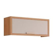 Armário de Cozinha Modulado Eloise Geladeira c/1 Porta Basculante Riscada 80 cm Freijo/Off White - MGM Armário de Cozinha Modulado Eloise Geladeira c/1 Porta Basculante Riscada 80 cm Freijo/Off White - MGM