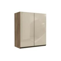 Armário de Cozinha Modulado Maxxi G765 2 Portas c/ Vidro Nogal - Kappesberg