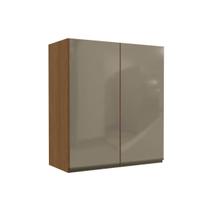 Armário de Cozinha Modulado Maxxi G765 2 Portas c/ Vidro Reflecta 80cm Canela - Kappesberg