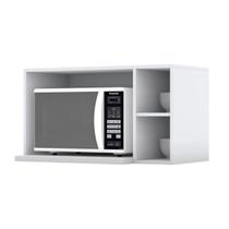 Armário de Cozinha Modulado Suporte Nicho p/ Microondas Americana 80x44cm Branco - Henn Armário de Cozinha Modulado Suporte Nicho p/ Microondas Americana 80x44cm Branco - Henn