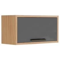 Armário de Cozinha Modulado Syrah Geladeira c/ 1 Porta Basculante 80cm Amendoa/Grafite - Ronipa