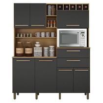 Armário de Cozinha Monte Rey Cinamomo Grafite - Valdemóveis Armário de Cozinha Monte Rey Cinamomo Grafite - Valdemóveis