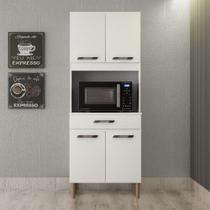 Armário de Cozinha Multiuso 4 Portas Verona com Espaço para Micro-ondas