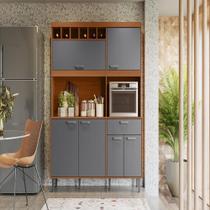 Armario de cozinha Oma jequitiba/grafite