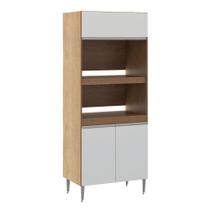 Armário De Cozinha P- Forno Microondas 80x120cm Menu Móveis Branco Armário De Cozinha P- Forno Microondas 80x120cm Menu Móveis Branco