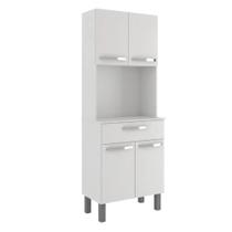 Armário de Cozinha Paneleiro 4 Portas 1 Gaveta Balli Branco Armário de Cozinha Paneleiro 4 Portas 1 Gaveta Balli Branco