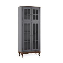 Armário de Cozinha Paneleiro de Madeira com 4 Portas de Vidro Hannover - M560715V Armário de Cozinha Paneleiro de Madeira com 4 Portas de Vidro Hannover - M560715V