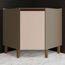 Armário de Cozinha para Canto Oblíquo 1 Porta Connect Duna/Cristal C67 - Henn Armário de Cozinha para Canto Oblíquo 1 Porta Connect Duna/Cristal C67 - Henn