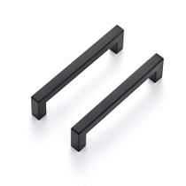 Armário de cozinha Ravinte, pacote com 10 alças, preto fosco, 12,8 cm