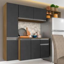 Armário De Cozinha Suspenso 4 Peças Liris Boreal/grafite - Móveis Arapongas - A Móveis Arapongas