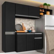 Armário De Cozinha Suspenso 4 Peças Liris Preto - Móveis Arapongas - A Móveis Arapongas