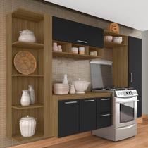 Armário De Cozinha Suspenso 5 Peças Luisa Boreal/preto - M. Arapongas