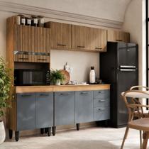 Armário De Cozinha Veneza Completa Grande Com 2 Gavetas E 11 Portas