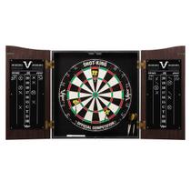 Armário de dardos Viper Vault com placa de dardos Shot King Sisal Armário de dardos Viper Vault com placa de dardos Shot King Sisal