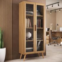 Armário de Escritório 68cm 2 Portas com Vidro Retrô Urban Multimóveis MP6039 Armário de Escritório 68cm 2 Portas com Vidro Retrô Urban Multimóveis MP6039