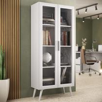 Armário de Escritório 68cm 2 Portas com Vidro Retrô Urban Multimóveis MP6039 Armário de Escritório 68cm 2 Portas com Vidro Retrô Urban Multimóveis MP6039
