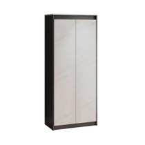 Armário de Escritório New City 2 Portas Cinza e Preto 160 cm Web Office