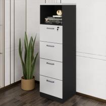 Armário de Escritório para Arquivos 46,5cm 4 Gavetas Multimóveis CR25295