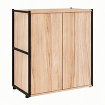 Armário de Escritório Shelf 2 PT Calvi e Preto 71 cm