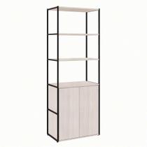 Armário de Escritório Shelf 2 PT Carvalho Berlin e Preto 173 cm Armário de Escritório Shelf 2 PT Carvalho Berlin e Preto 173 cm