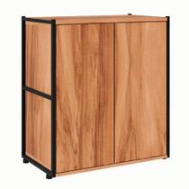 Armário de Escritório Shelf 2 PT Nogal Sevilha e Preto 71 cm Armário de Escritório Shelf 2 PT Nogal Sevilha e Preto 71 cm