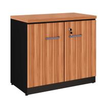 Armário de Escritório Yaris 2 PT Nogal Sevilha e Preto 73 cm