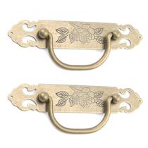 Armário de latão antigo puxa Tighall 15x3cm Bronze 2PCS