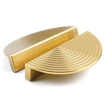 Armário de latão Puxa BaiNong de 7,6 cm em ouro escovado, pacote com 2 unidades Armário de latão Puxa BaiNong de 7,6 cm em ouro escovado, pacote com 2 unidades