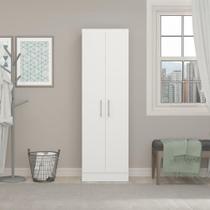 Armário De Lavanderia Multiuso Com 2 Portas Menu Móveis Branco