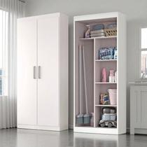 Armario de Lavanderia Sheila 2 portas C/ Suporte Vassouras