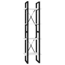 Armário de livros vidaXL de aglomerado branco de 4 camadas 40x30x140cm