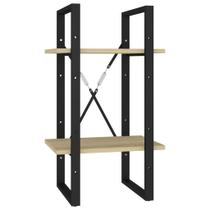 Armário de livros vidaXL Sonoma Oak Aglomerado 40x30x70cm de 2 camadas