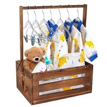 Armário de madeira para chá de bebê AONEHOME com alças Armário de madeira para chá de bebê AONEHOME com alças