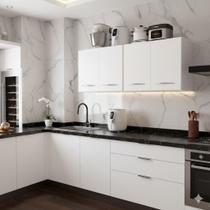 Armário de Parede 4 Portas Multiuso Organização Inteligente para Cozinha, Quarto, Sala ou Lavanderia