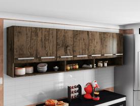 Armario de Parede 7 Portas Castani Luxemburgo Brienza Movelaria