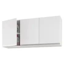 Armário de Parede Área de Serviço e Lavanderia 120cm com 03 Portas 100% MDF Branco - Abmaza