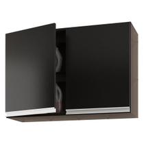Armário De Parede área De Serviço E Lavanderia 80cm Com 02 Portas 100% Mdf Preto - Abmaza Armário De Parede área De Serviço E Lavanderia 80cm Com 02 Portas 100% Mdf Preto - Abmaza