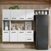 Armário de Parede Cozinha Compacta Juliete 7 Portas 2 Gavetas branco - NICIOLI